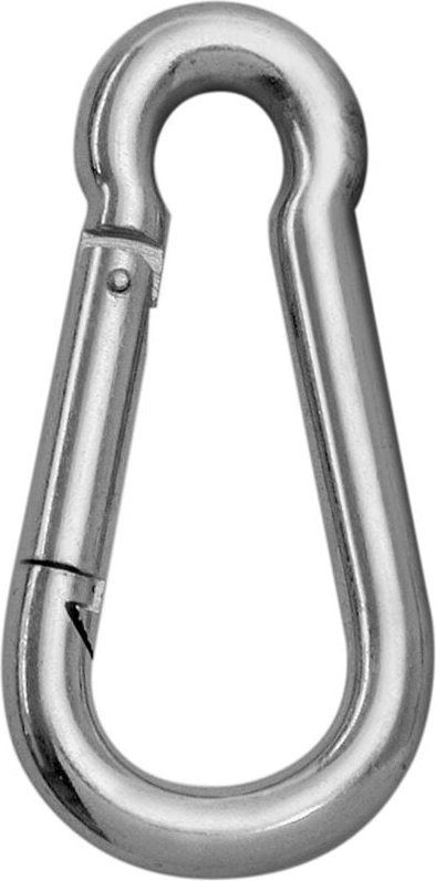 Feuerwehrkarabiner Edelstahl 50x5 mm (2 St. auf Karte) - Vormann