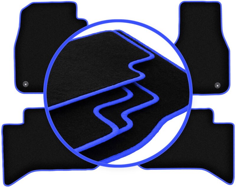 CARLUX-BLUE Auto-Fußmatten für: Dodge RAM short DJ (2009-2019)