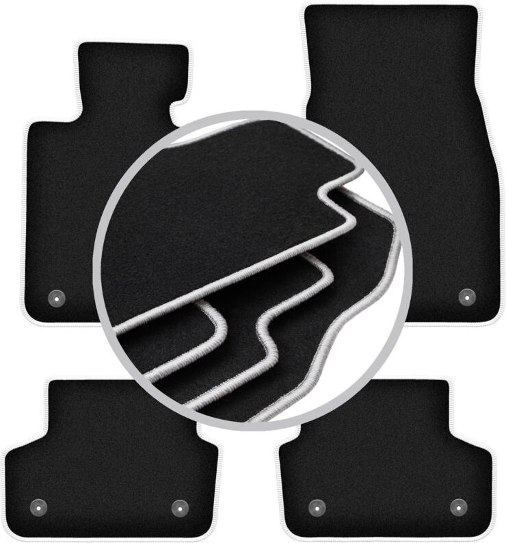 CARLUX-SILVER Autofußmatten für: BMW 5 G30 Limousine (2017-)