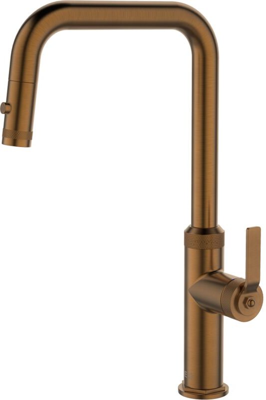 Essebagno - Molette Spültischmischer mit ausziehbarer Handbrause Kupfer gebürstet