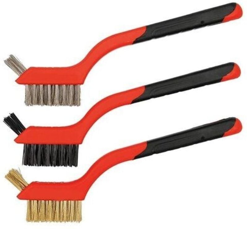 Mumu - Set mit 3 Drahtbürsten, kleine Drahtbürsten zum Reinigen von Rost, Schmutz, Farbabrieb und schwer erreichbaren St...