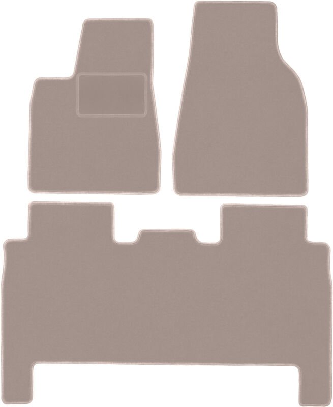 Beige Velours-Fußmatten für: Tesla Model X SUV (2016-)