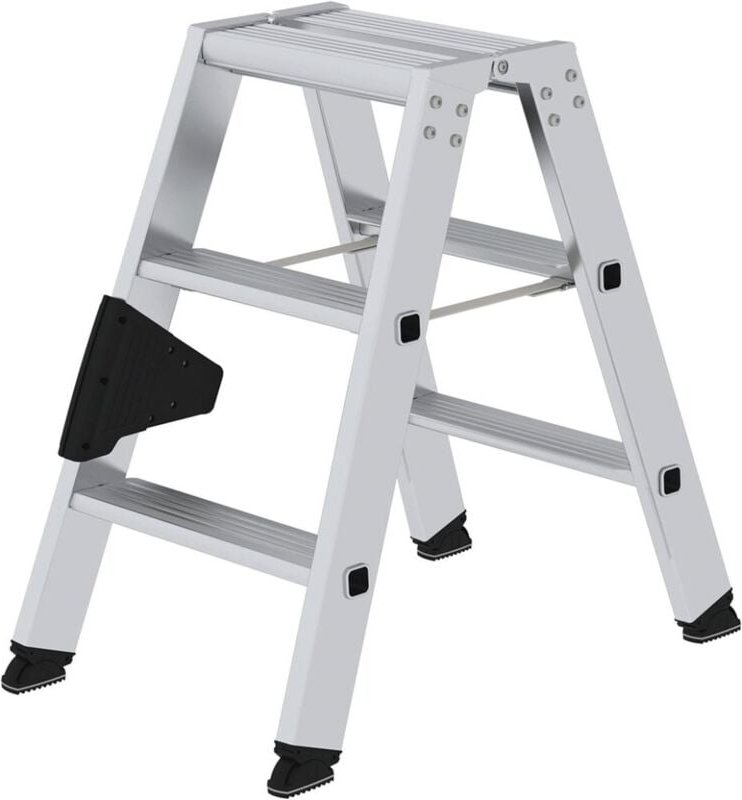 MUNK Aluminium-Stufen-Stehleiter Beidseitig 2x3 Stufen 40206