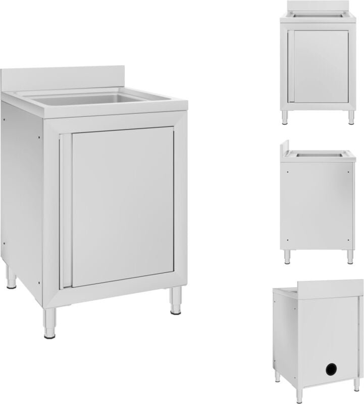 Vidaxl - Gastronomie - Living Gastro-Spülenunterschrank 60x60x96 cm Edelstahl