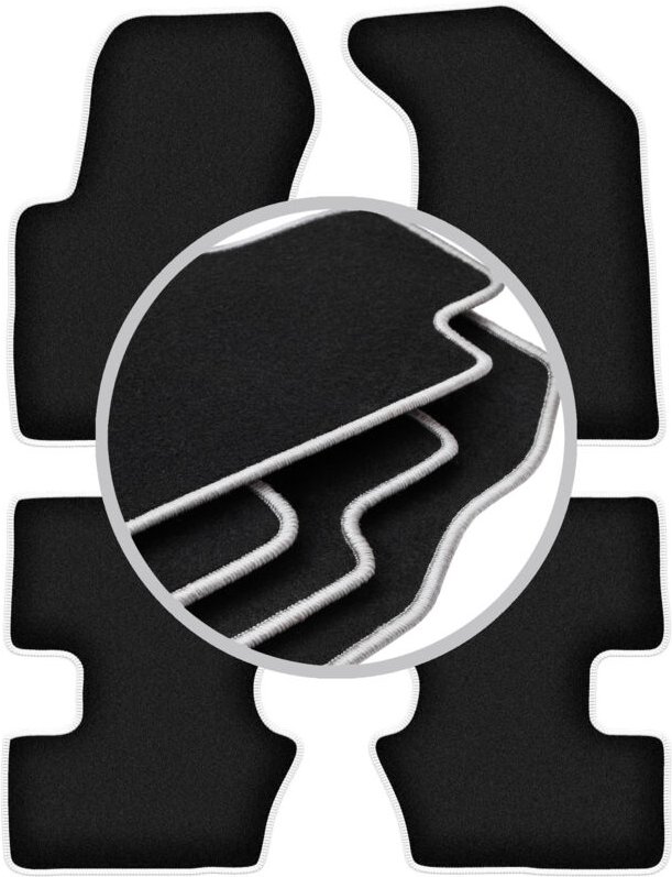 CARLUX-SILVER Autofußmatten für: Jeep Patriot Offroad (2006-2016)