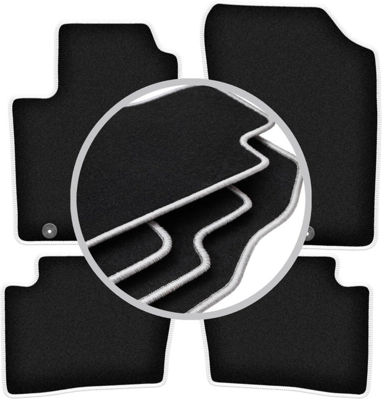 CARLUX-SILVER Autofußmatten für: Hyundai i20 I Fließheck (2008-2014)