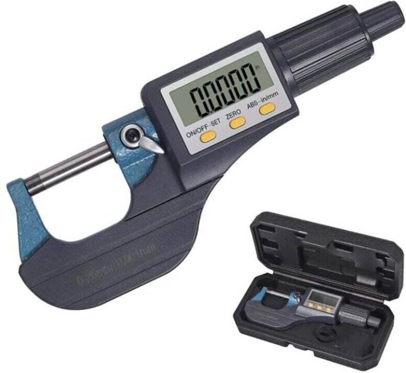 0-25mm lcd Micromètre Electronique Numérique Micromètre Digital Palmer d'Extérieur Standard Métrique/Pouce 0.001 mm Réso...