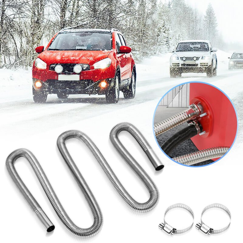 Thumbnail - Swanew 200cm Abgasschlauch Abgasrohr für Diesel-Auspuffrohre – Flexibler Metallschlauch mit 2 Schellen, ideal für Standh...