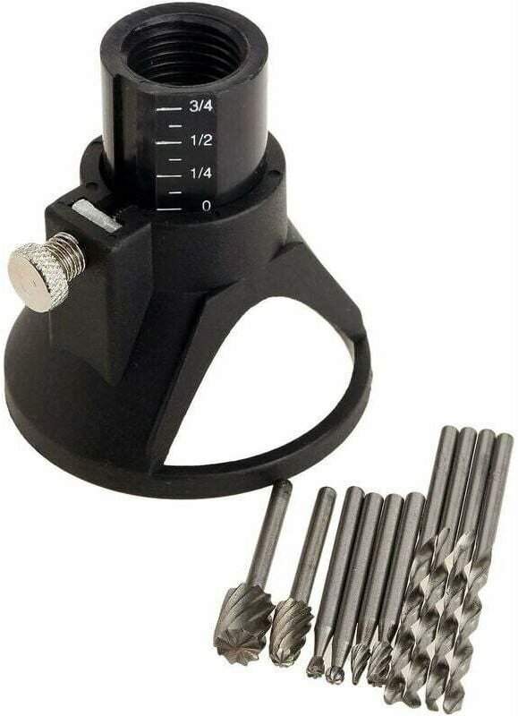 Jalleria - Multi-Tool-Rotationsaufsatzsatz, für Schneidführungsbohrer, rotierende Multi-Tool-Schneidführung, kontrollier...