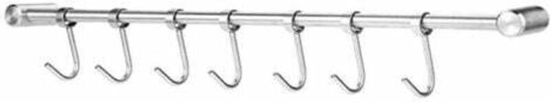 7 Hakenleiste Küchenleiste Hängeleiste 304 Edelstahl Küchenutensilienhalter Topflappen Becherhalter mit Haken Küchenzube...