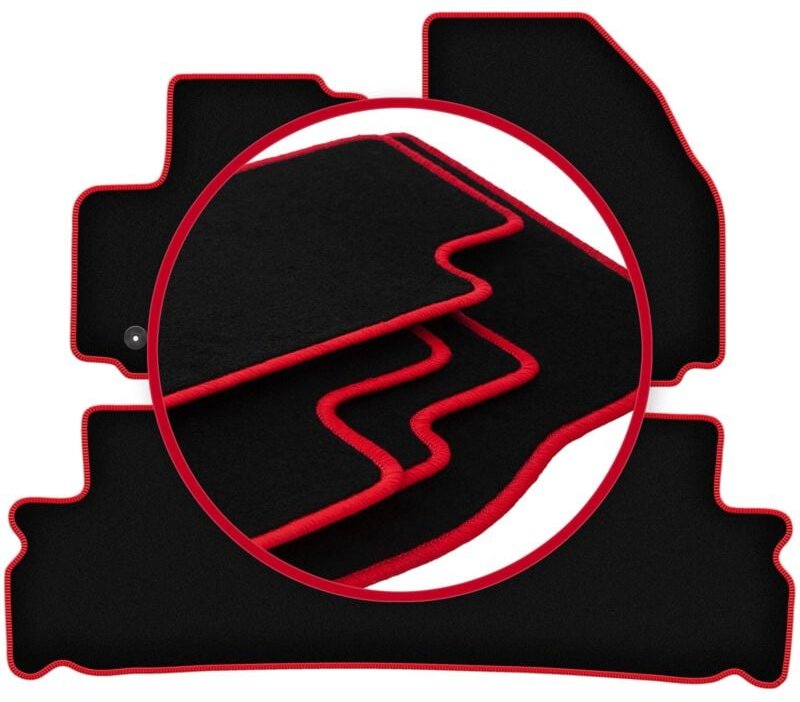 CARLUX-RED Autofußmatten für: Ford S-MAX MK1 Minivan (2006-2012)