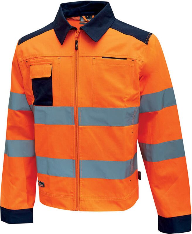 Hochsichtbare Arbeitsschutzjacke GLARE - Neonorange 3XL
