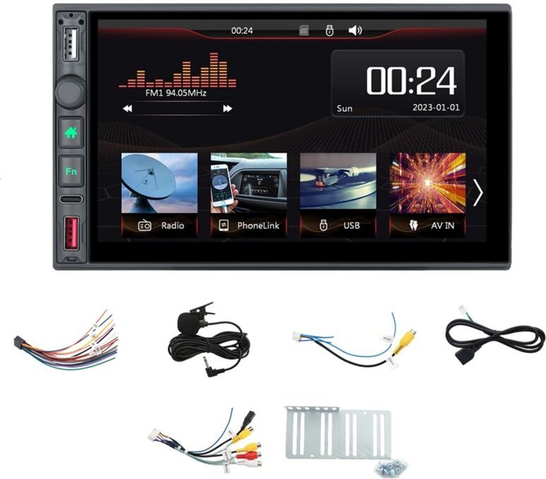 7 zoll Universal 2Din Auto MP5 Video Player Bluetooth fm Radio Drahtlose Carplay Android Auto Multimedia Stereo