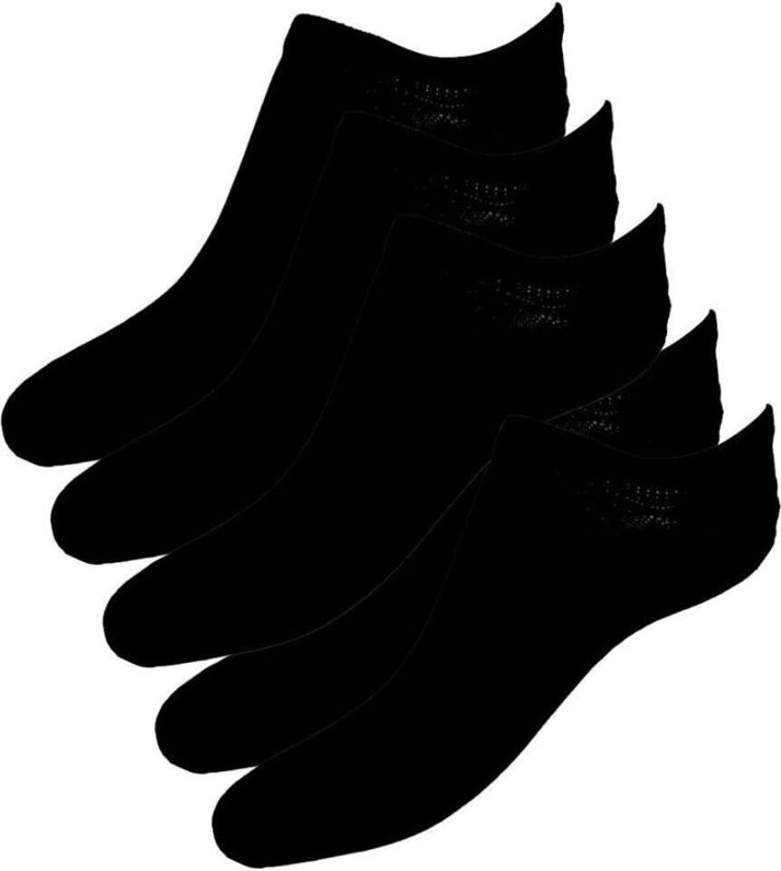 Sockchen aus baumwolle - schwarz - 5er pack - gr 37 40