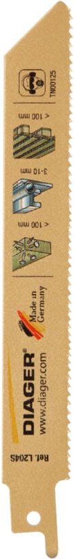 Thumbnail - Sägeblatt für Stichsäge für Paletten und genageltes Holz – L204S Lang. Nutzlänge 250 mm Gesamtlänge 280 mm Packung zu 5