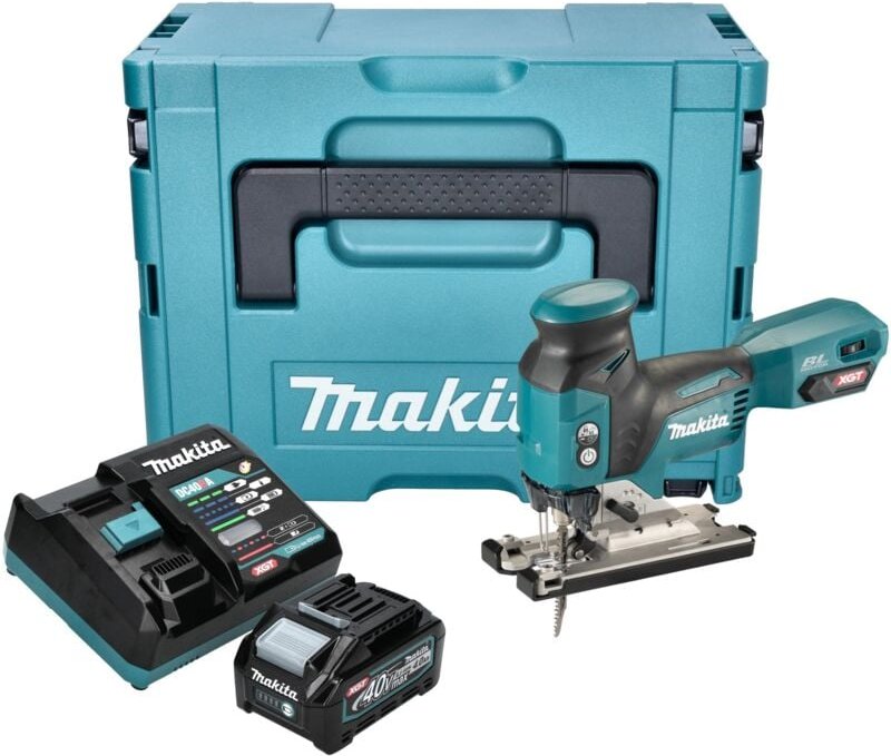 Makita JV 001 GM101 Akku Stichsäge 40 V max. 135 mm Brushless + 1x Akku 4,0 Ah + Ladegerät + Makpac