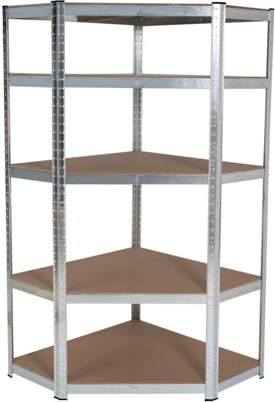 Schwerlast-Eckregal aus Metall 5 Böden 875 kg