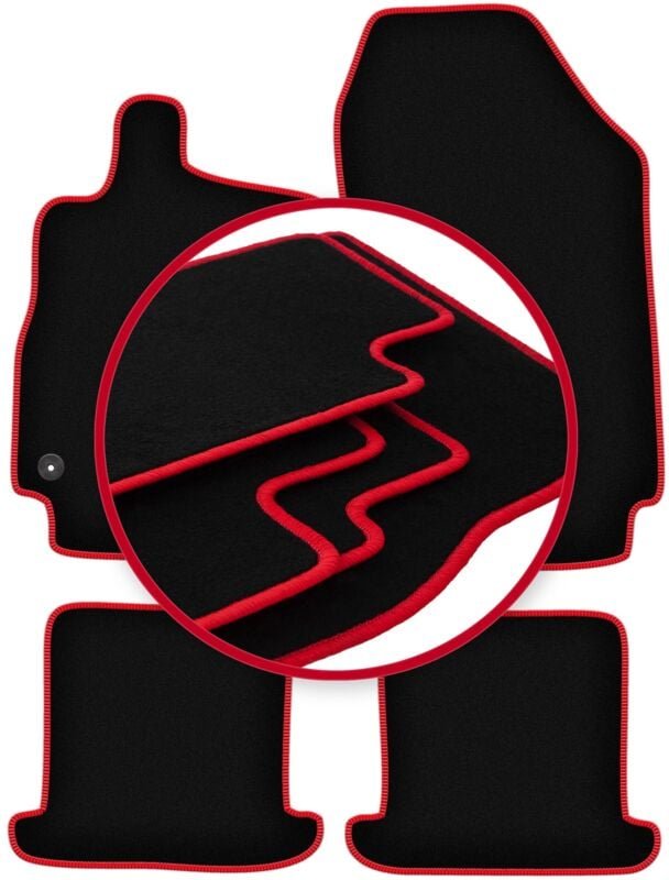 CARLUX-RED Autofußmatten für: Renault Megane III Cabrio (2008-2015)