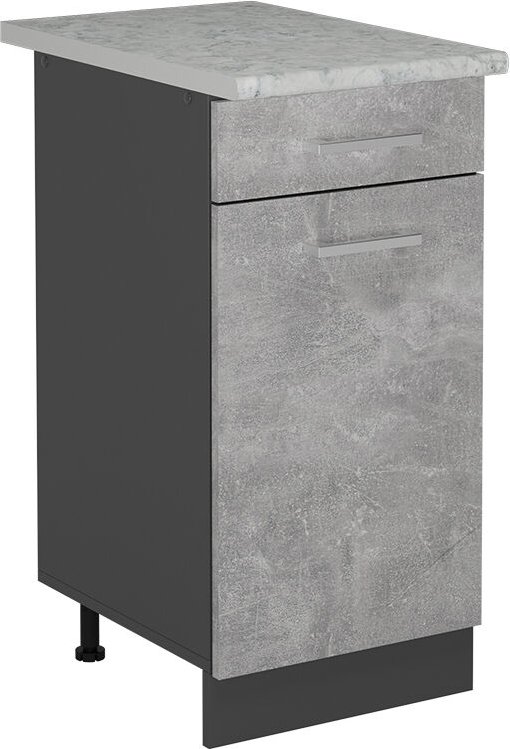 Vicco - Küchenunterschrank R-Line, Beton, 40 cm ap Marmor