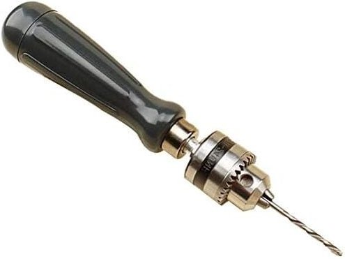 Großer Schraubenschlüssel, Handbohrmaschine mit 5 Bohrern, einfache Handbohrmaschine, Spannbereich 0,6–6 mm, Heimwerkerw...