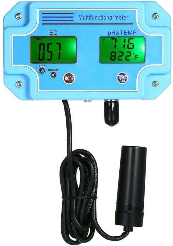 Professionelles 3-in-1-pH-/EC-/TEMP-Messgerät, digitaler LCD-Wasserdetektor, Multiparameter-Wasserqualitätsmonitor,