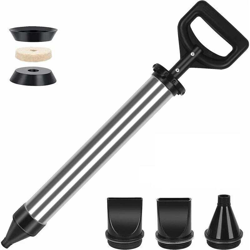 Tonchean - Extruderpistole - Mörtelpistole aus Edelstahl - Mörtelspritze mit 4 Düsen - Tragbare Mörtelpumpe