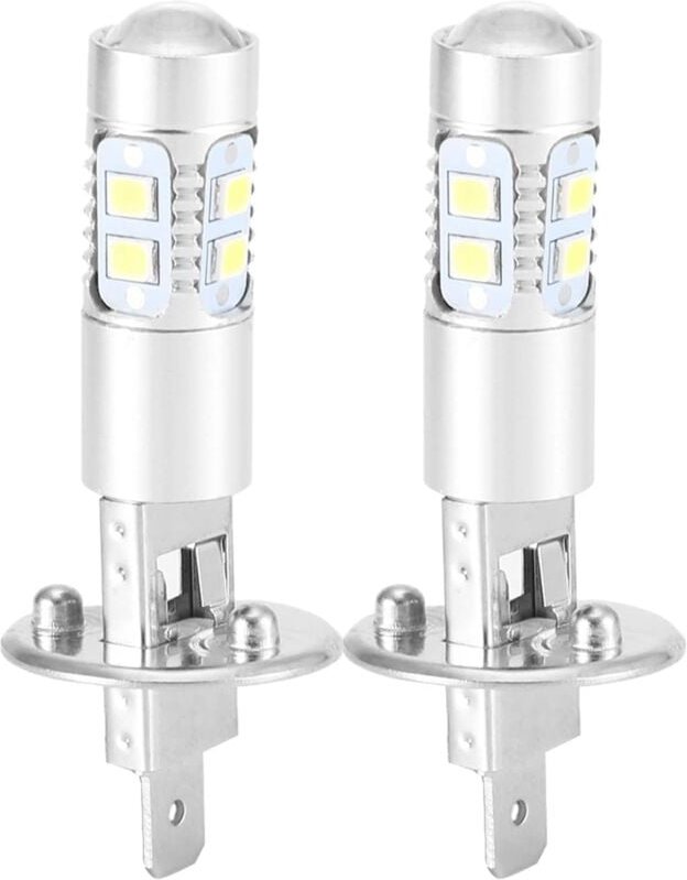 Ersandy - H1 100 w LED-Birne, Scheinwerferlampen, Nebelscheinwerfer, 360-Grad-Scheinwerfer-LED-Birne, 2 Stück, H1 6000 k...