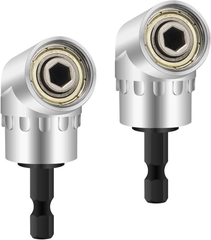 Beijiyi - 2-teiliger Adapter für rechtwinklige Bohrer, Winkelschrauber und Schraubendreher, Bohreraufsatz mit magnetisch...