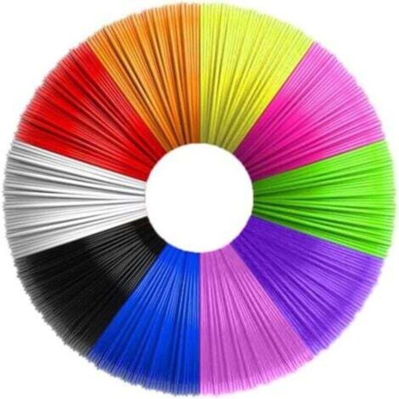 3D-Stift-Filament, pla 1,75 Filament-Nachfüllungen für 3D-Stift, 10 Farben, je 5 m, 3D-Stift-Filament für Kinder und Erw...