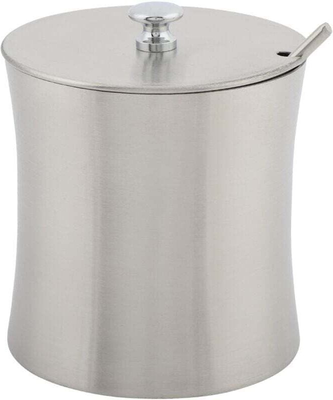 Gewürzdosen-Set aus Edelstahl mit Deckel und Löffel zum Würzen von Zucker, Salz, Gewürzen und Pfeffer, Behälter für Küch...