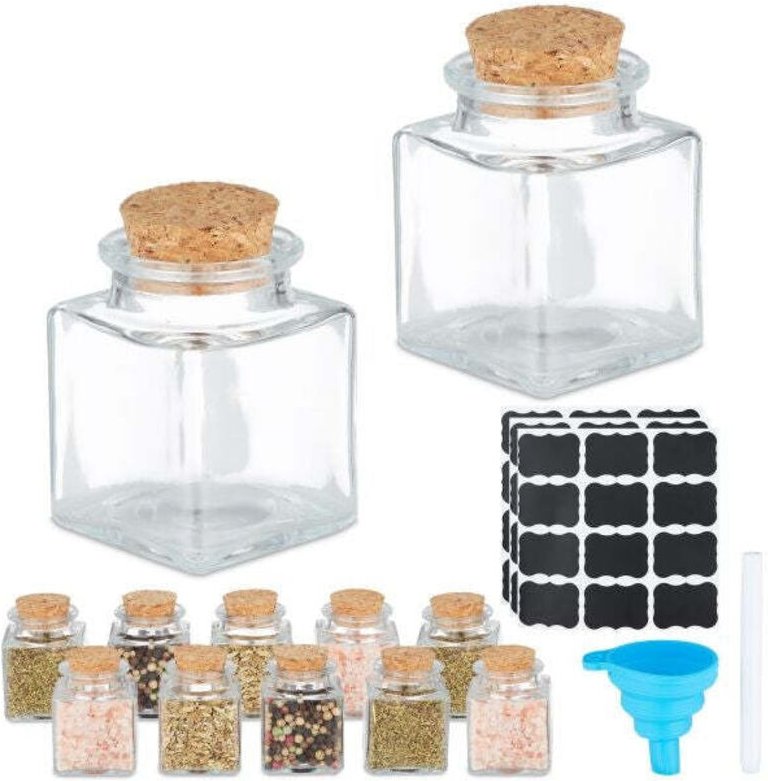 Thumbnail - Gewurzglas set mit korkdeckel