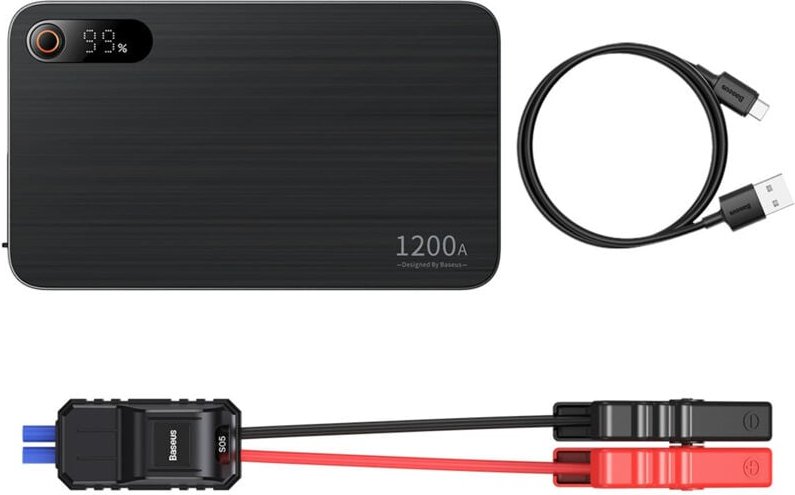 Thumbnail - 3in1 Auto Starthilfe 1200A + Powerbank 7200mAh + LED Taschenlampe - Schwarz