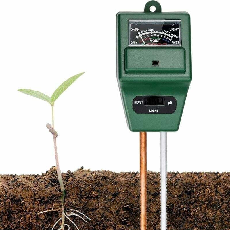 3-in-1-Boden-pH-Tester, Bodentester-Kit, Pflanzenfeuchtigkeitstester, PH-Bodenmessgerät für Blumen/Gras/Pflanzen/Garten/...