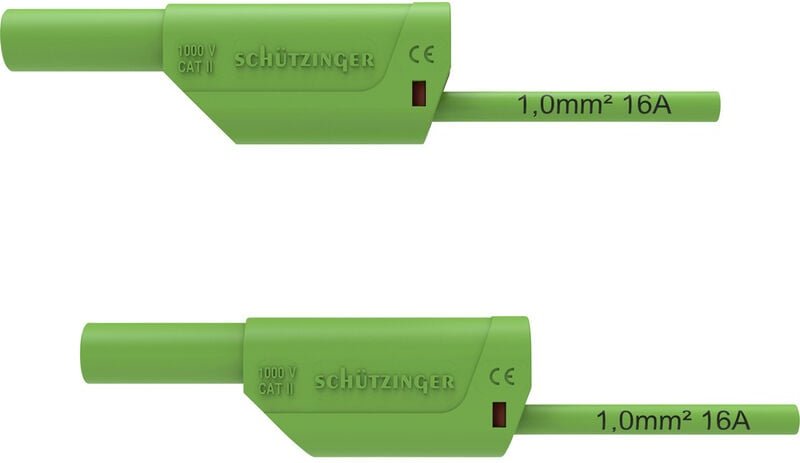 Schützinger - vsfk 8500 / 1 / 200 / gn Sicherheits-Messleitung 4 mm-Stecker 4 mm-Stecker 200.00 cm Grü