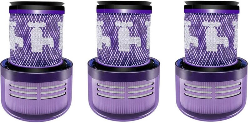 Trade-Shop waschbarer HEPA-Filter / Vormotor-Filter lila kompatibel mit Dyson V12 Serie, ersetzt 971517-01 / Staubsauger...