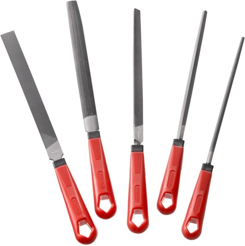 Facom Feilen mit Heft Hieb 2 200mm Satz, 5tlg