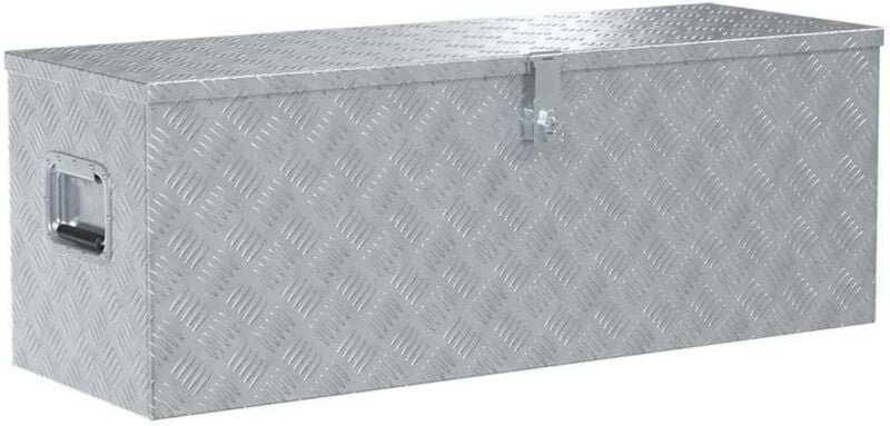Aluminiumkiste 110,5×38,5×40 cm Silbern - Vidaxl