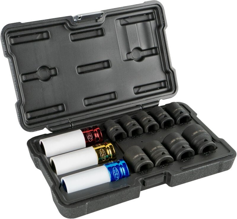 JBM - Satz mit 12 1/2' Sechskant-Schlageinsätzen speziell für den Radausbau 52343