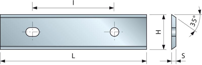 Plättchen 35° 40x12x1,5 I26 - F03FH02909 -CG08MLA310