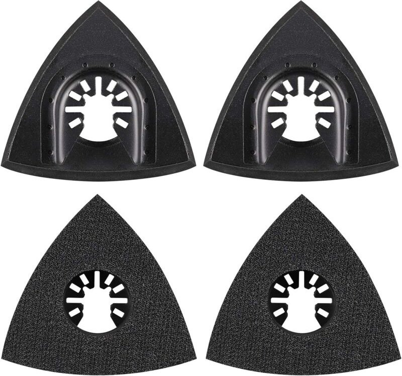 4-teiliges Delta-Schleifpad, 80 mm, Zubehör für Multifunktionswerkzeug-Aufsatzpads, Multifunktionswerkzeug-Klinge, Zubeh...