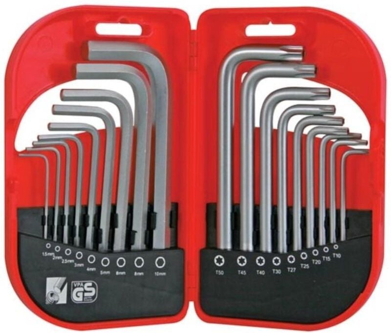 SCHLÜSSELSET - SECHSKANT & STERN - 18-tlg.