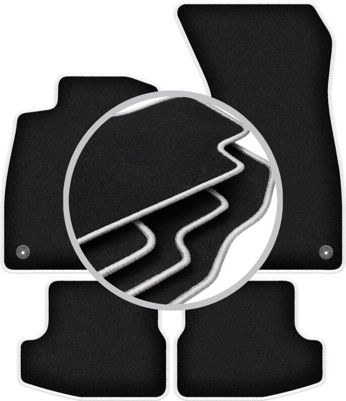 CARLUX-SILVER Autofußmatten für: Audi A5 F57 Cabrio (2020-2022)