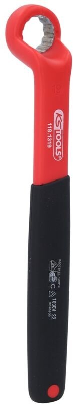 Isolierter Ringschlüssel, gekröpft, 19 mm