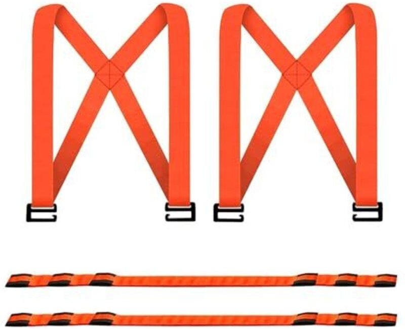 Packungen Hebe- und Umzugsgurte, 2 Personen-Schultertragegurte, verstellbare Möbelgurte zum Bewegen und Handhaben von Gu...