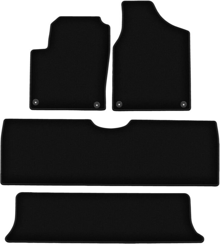 BASIC schwarze Veloursmatten für: Seat Alhambra I Minivan (1995-2010)