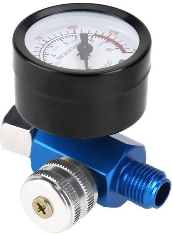 Lackierpistolen-Manometer, Lackierpistolen-Druckregler, 1/4 Zoll Luftdruckregler für Lackierpistole, Druckluftwerkzeug-Z...