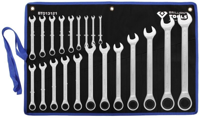 Brilliant Tools - Ratschenringschlüssel-Satz, 21-tlg., 6 - 32 mm