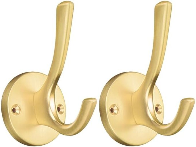 Sollbry - Wandgarderobe und Huthaken, 2 Stück, Kleiderhaken aus massivem Metall, hängende Kleiderhaken, Handtuchhalter f...