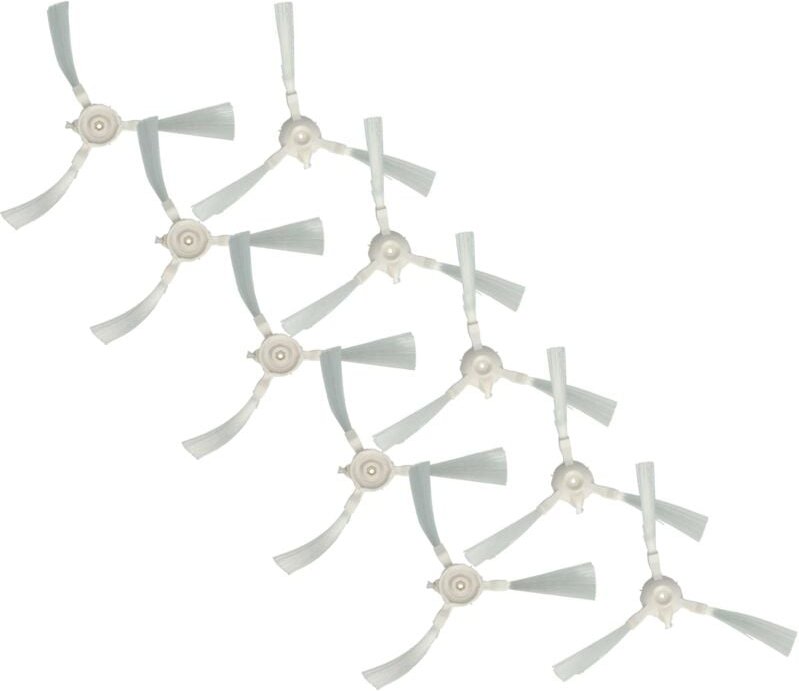 10x Rundbürste kompatibel mit Tefal Explorer 20 RG6875WH, RG6825WH Saugroboter - 10x Seitenbürsten, Bürstenset - Vhbw
