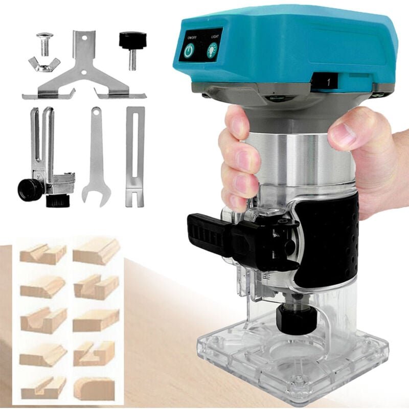 Teetok - Kantenfräsen, kabelloser bauschloser Holzfräse, Trimmerfräse, elektrischer Handtrimmer, Laminatfräse, Gravierfr...